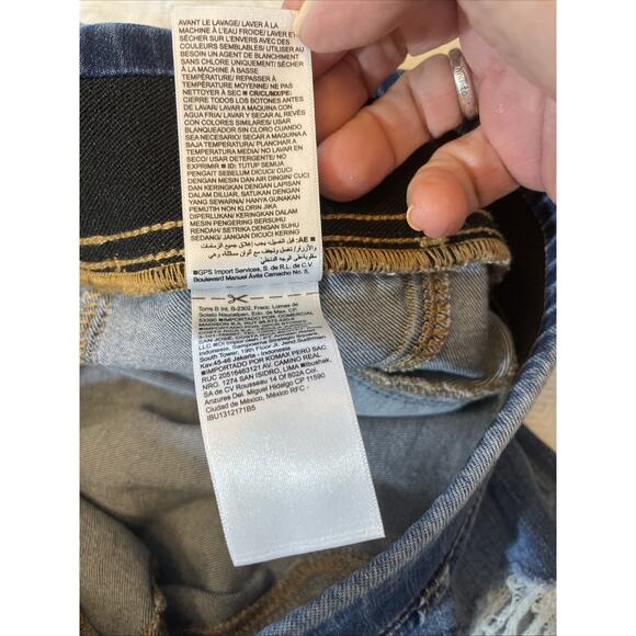 Blue Rockstar Super Skinny Jeggings Pull On Distressed Old Navy NWT Size 8 Jeans - Picture 8 of 8